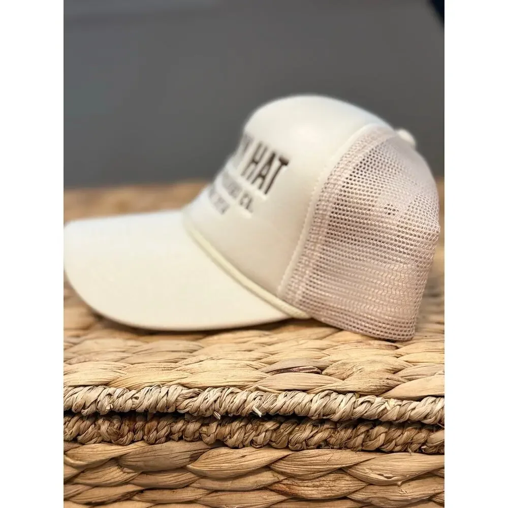 Sendero Provisions Co Cowboy Hat Trucker Snapback Cream Mesh Cap Adult
